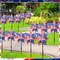 12 Pcs 22" H 4th of July Pinwheels Patriotic American Flag Pinwheels Red Blue White Stars Stripes Wind Spinner